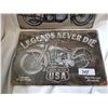 Image 3 : Two Motorcycle Tin Sign 12"x8"