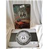 Image 1 : Two Route 66 Tin Sign 12"x8"