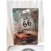 Image 2 : Two Route 66 Tin Sign 12"x8"