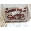 Image 1 : Indian Motorcycle Tin Signs 12"x8"