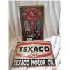 Image 1 : Gas And Texaco Tin Signs 12"x8"
