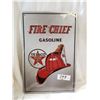 Image 1 : Texaco Fire Chief Tin Sign 12"x8"