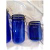 Image 3 : Set of 4 Blue Canisters