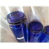Image 4 : Set of 4 Blue Canisters