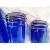 Image 5 : Set of 4 Blue Canisters