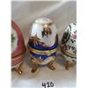 Image 3 : Three EGG Shape Trinket Containers