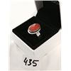 Image 1 : Sterling Silver Ring with Orange Stone
