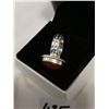 Image 2 : Sterling Silver Ring with Orange Stone