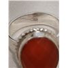 Image 4 : Sterling Silver Ring with Orange Stone