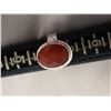 Image 5 : Sterling Silver Ring with Orange Stone