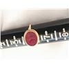 Image 6 : 14k Gold Ring with Red Lion Design Stone Very Nice