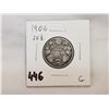 Image 1 : 1906 Silver 25 cent coin