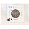 Image 1 : 1872 Silver 25 cent coin