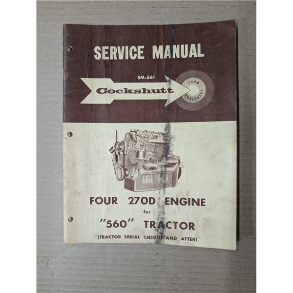 Cockshutt Service Manual "560" Tractor