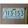 Image 1 : (1) 1968 Sask License Plate