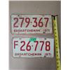 Image 1 : (2) 1971 Sask License Plates