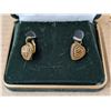 Image 2 : Heart Shape Earring Necklace Set Gold Tone (" Long