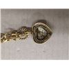 Image 4 : Heart Shape Earring Necklace Set Gold Tone (" Long