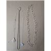 Image 1 : (4) Silver Tone Necklaces Various Lengths