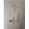 Image 1 : (3) 8" Gold Tone Necklaces (1) W/ Butterfly Pendant