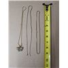 Image 2 : (3) 8" Gold Tone Necklaces (1) W/ Butterfly Pendant