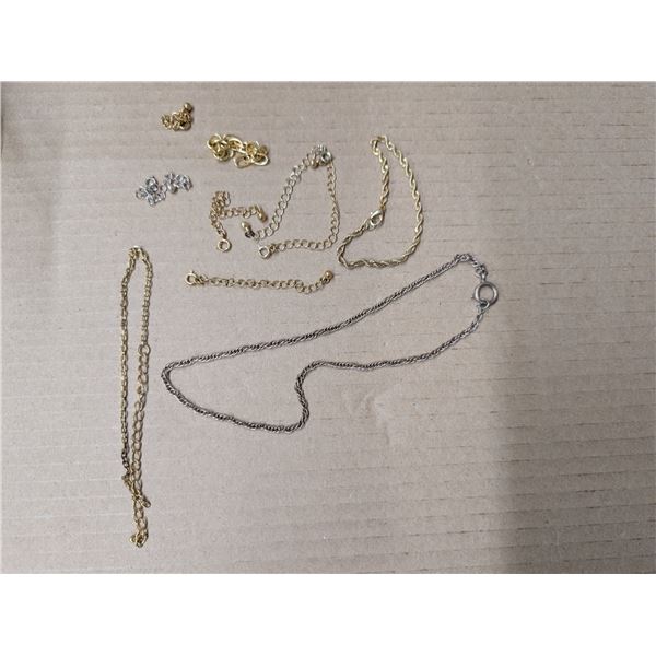 (2) Gold Tone Necklaces, Bracelets, Misc.