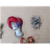 Image 4 : (5) Brooch's (1) Butterfly W/ Pearl 2"