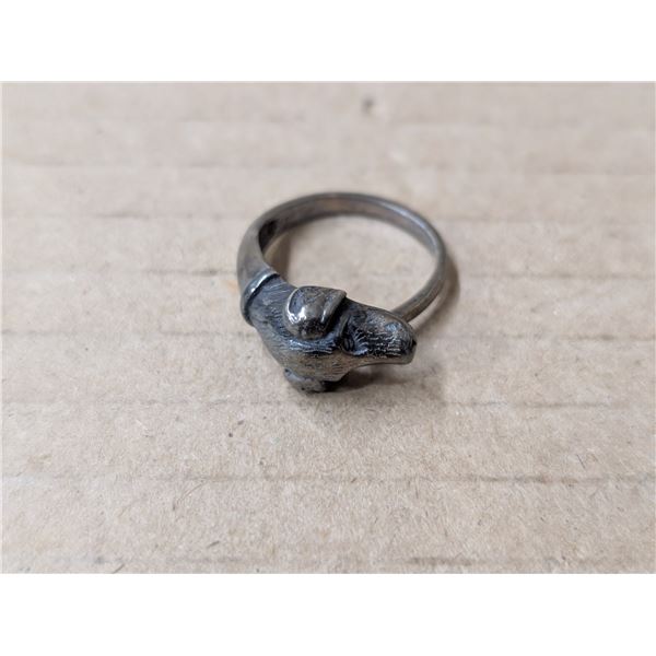 Dog Ring Stamped 925