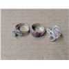 Image 1 : (3) Rings Has Stamp (Silver Coloured)