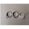 Image 2 : (3) Rings Has Stamp (Silver Coloured)