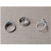 Image 3 : (3) Rings Has Stamp (Silver Coloured)