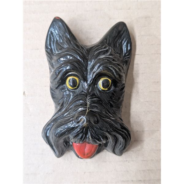 1950s Chalkware Scottish Terrier Dog Figure