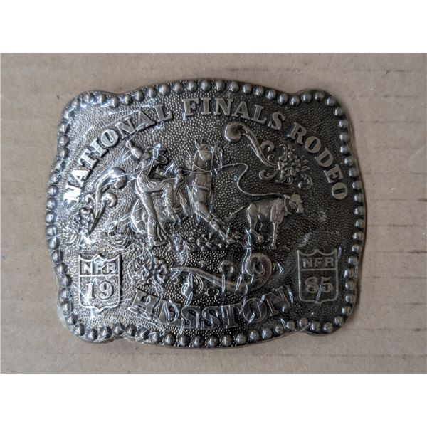 1985 National Finals Rodeo Hesston Belt Buckle