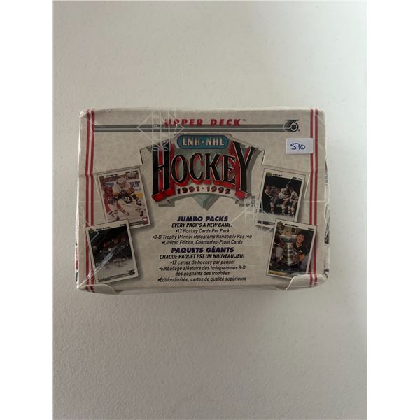 1991-92 Upper Deck Factory Sealed Jumbo Pack Box
