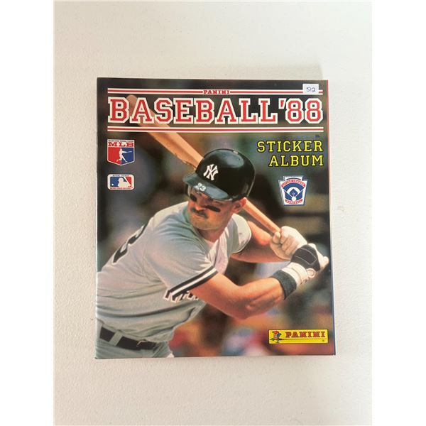 1988 Panini Baseball Sticker Book (New)