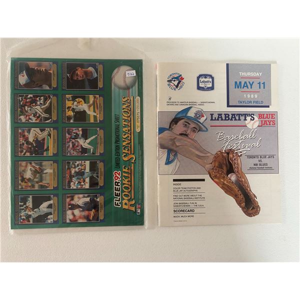 Toronto Blue Jays - Taylor Field Baseball Festival Program