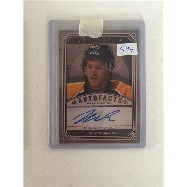 Matthew Halischuk - Autographed Hockey Card