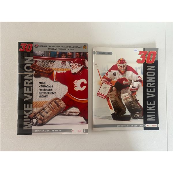 Mike Vernon - Calgary Flames Game Programs