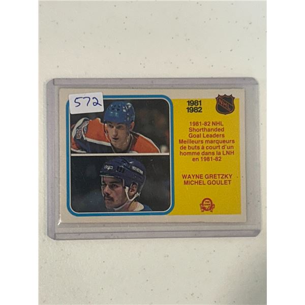 Wayne Gretzky - 1981-82 Shorthanded Goad Leaders - Hockey Card