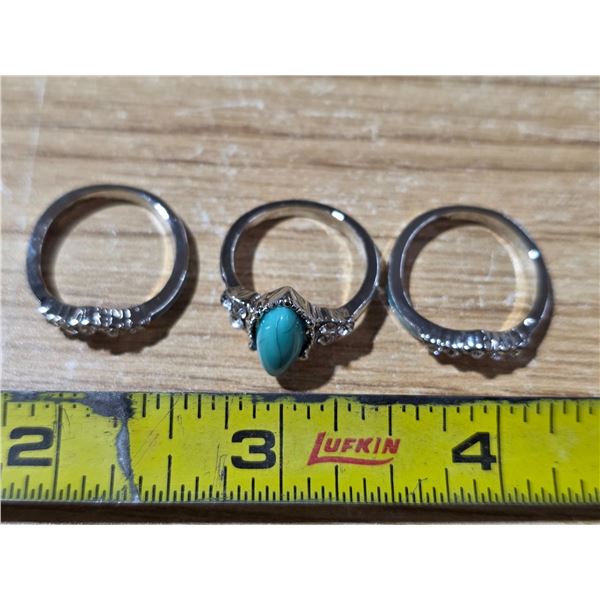 3 size 7 rings