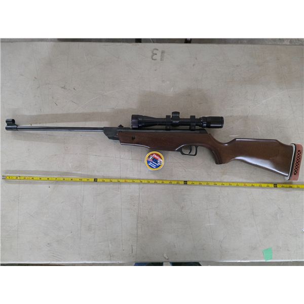 Air pellet gun with scope and extra pellets- 300fps