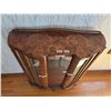 Image 2 : Small wooden China cabinet, Glass on back wall. Two glass shelves. Two keys included.- 40" by 14" by