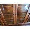 Image 2 : Hutch and Buffet (2 parts) China Cabinet. Two glass shelves and plate rails on all three levels- wit