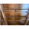 Image 3 : Hutch and Buffet (2 parts) China Cabinet. Two glass shelves and plate rails on all three levels- wit