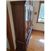 Image 4 : Hutch and Buffet (2 parts) China Cabinet. Two glass shelves and plate rails on all three levels- wit