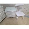 Image 4 : Bedroom furniture with protective glass tops: dresser, bedside table, desk and chair.- sizes vary