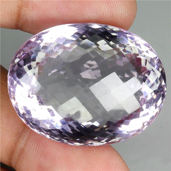 *CANNOT VERIFY, SEE DESC.*Huge Museum Size Oval Cut Checkerboard Table Unheated Amethyst 99.45 ct. 3