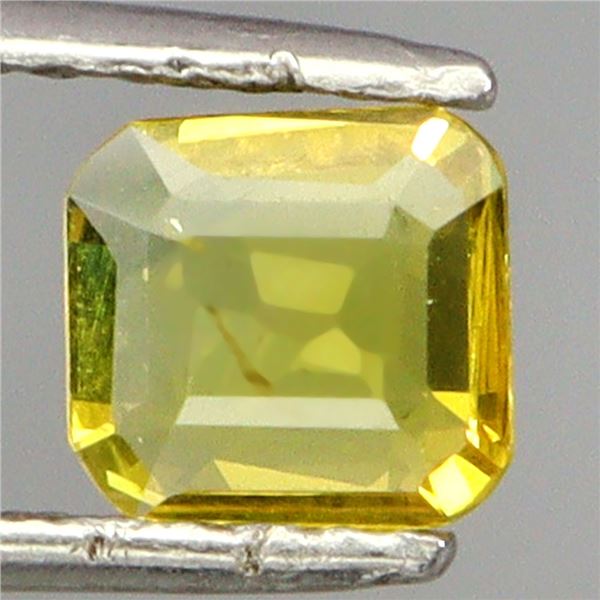 *CANNOT VERIFY, SEE DESC.*Octagon Cut Natural Yellow Sapphire 1.05 ct. High Clarity 6.5 x 6 mm - App
