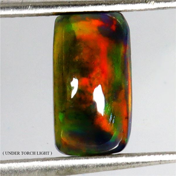 *CANNOT VERIFY, SEE DESC.*Superb Octagon Cabochon OPAL 1.45 ct. AAA Floral Flash Play of Color 10 x 