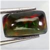 Image 2 : *CANNOT VERIFY, SEE DESC.*Superb Octagon Cabochon OPAL 1.45 ct. AAA Floral Flash Play of Color 10 x 
